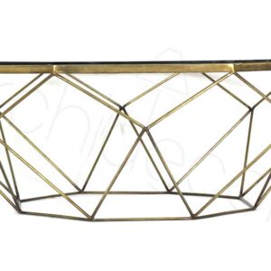 WIRE AGED BRASS COFFEE TABLE - Görsel 3