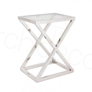 “X” CROSSED METAL LEGS COFFEE TABLE - Image 4