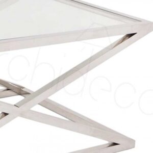 “X” CROSSED METAL LEGS COFFEE TABLE - Görsel 2